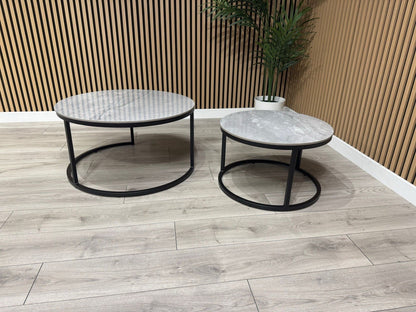 Furniture Village - Yoyo Nest Of Round Coffee Tables, Grey  - RRP £569