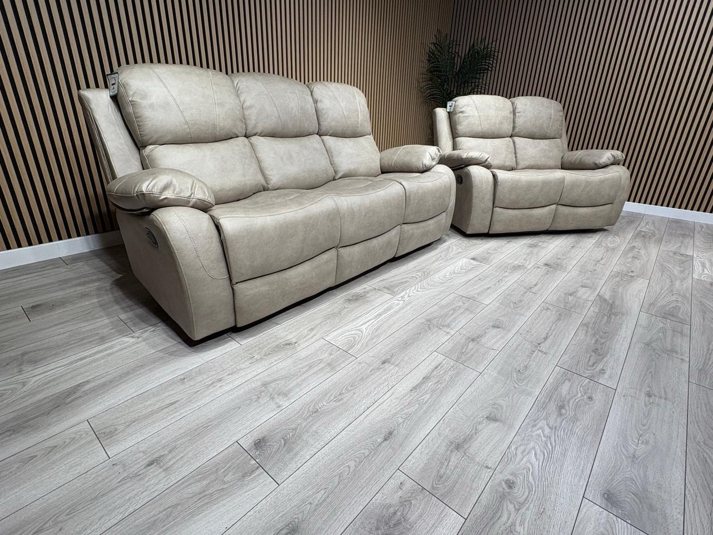 Boston Fabric 3 + 2 Seater Sofa Set, Manual Recliners - RRP £1999