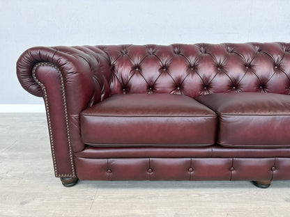 F.V. At The Helm Shackleton Leather Chesterfield 4 Seater Sofa - RRP £2,895