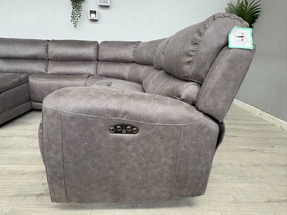 F.V LINK Fabric Corner Chaise Power Sofa, READ DESCRIPTION - RRP £2795
