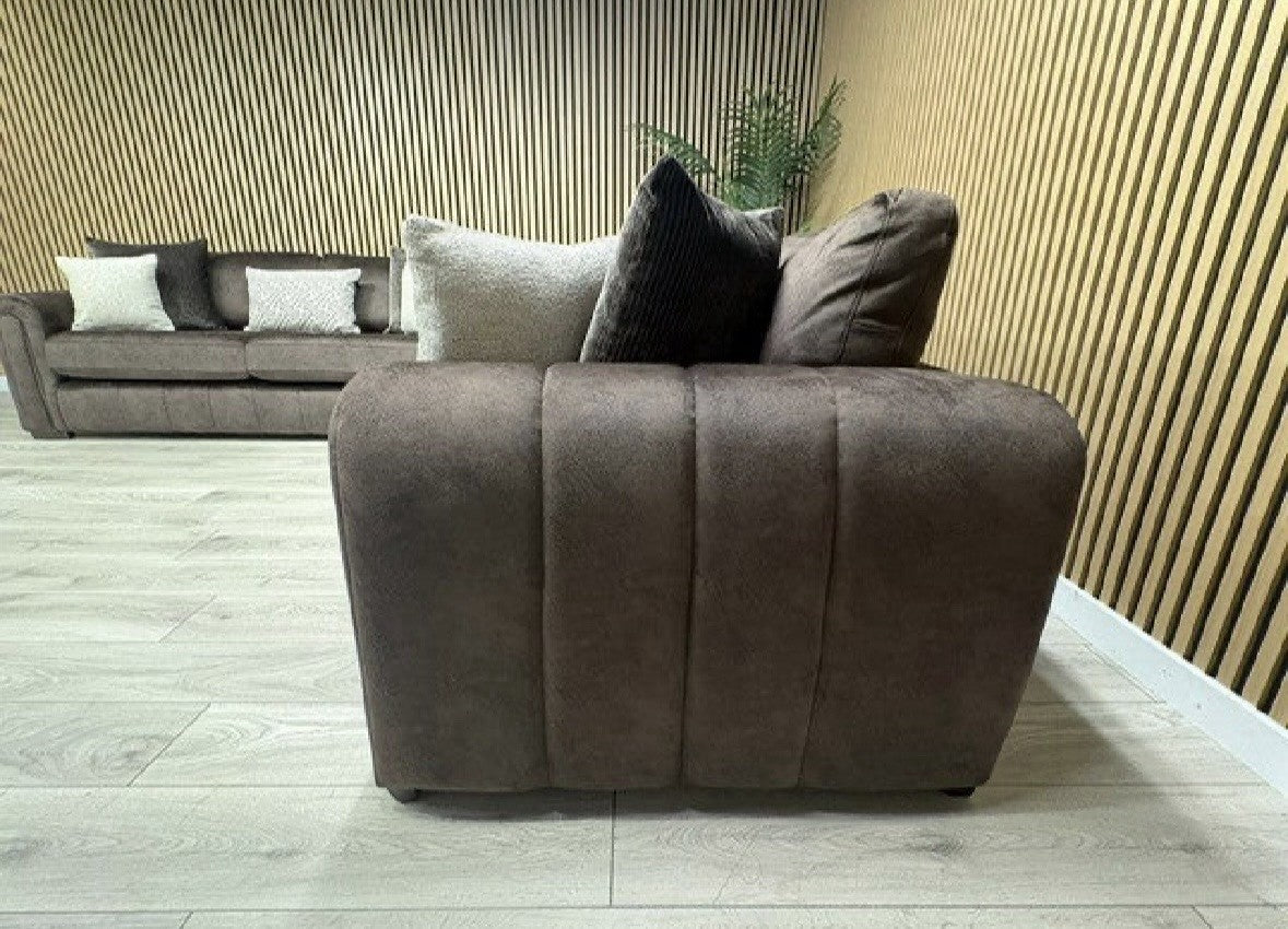 DEVINE Glamour Fabric 3 Seater + 2 Seater Sofa Set,  Bournville - RRP £2,698