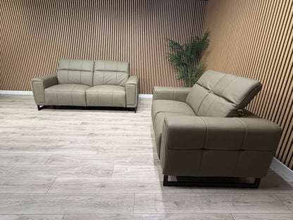 MARELLA 3 Seater + 2 Seater Power Recliner Leather Sofa Set RRP £4399