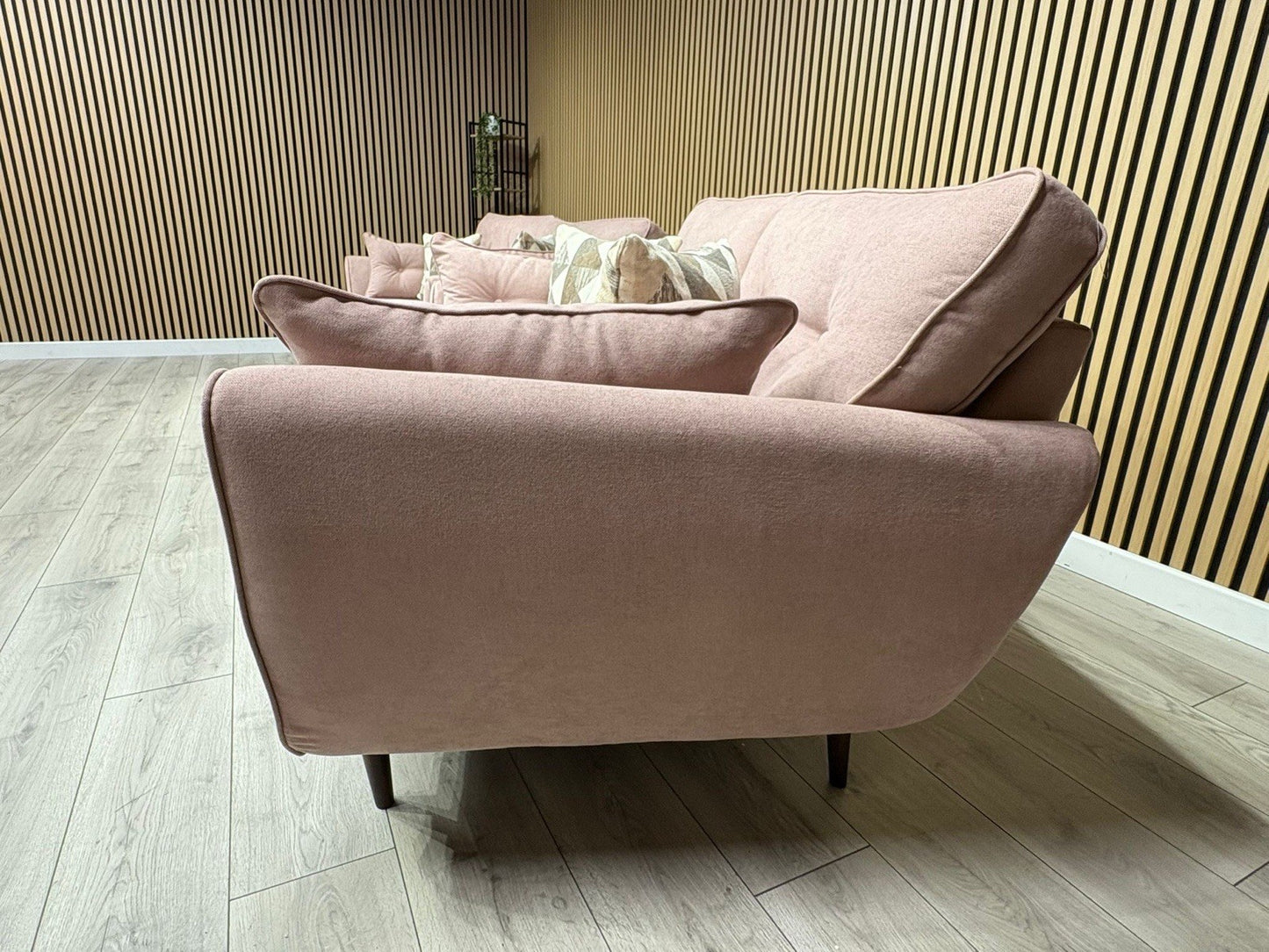 DFS - Zinc 3 & 2 Fabric Seater Sofa Set RRP £1799 Pink