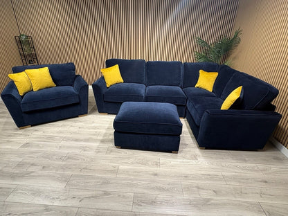 Furniture Village New Legend Corner + Footstool + Love Chair Set