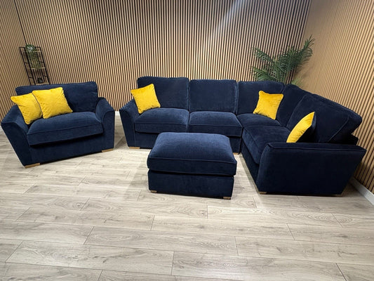 Furniture Village New Legend Corner + Footstool + Love Chair Set