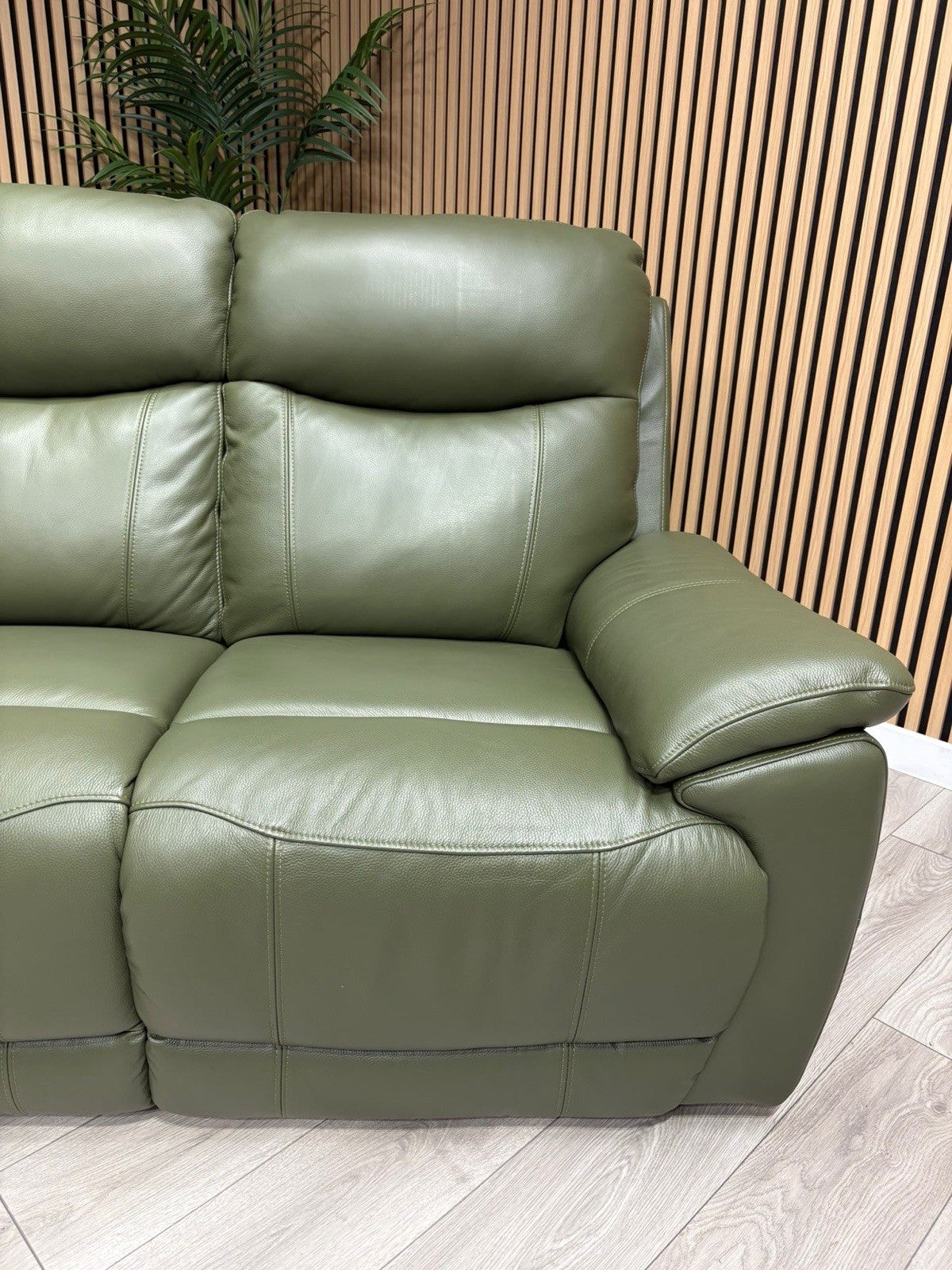 Furniture Village - SLOANE Leather 2 x 2 Seater Sofa Set, Oslo Pine - RRP £2,190