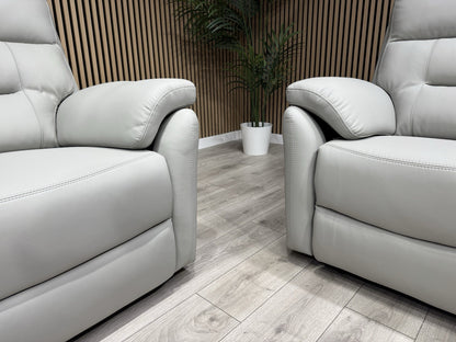 TREND Leather 3 + 2 Seater Power Sofa Set - RRP £4595