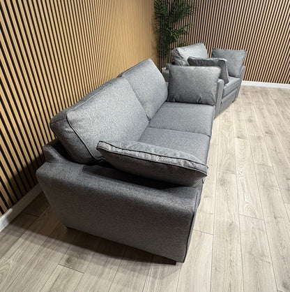 NEXT Stamford Style Fabric 3 Seater Sofa + Armchair Set - RRP £2,499