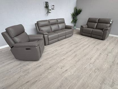 Furniture Village RAVEN Leather 3 + 2 Seater + Armchair Power Recliner Sofa Set