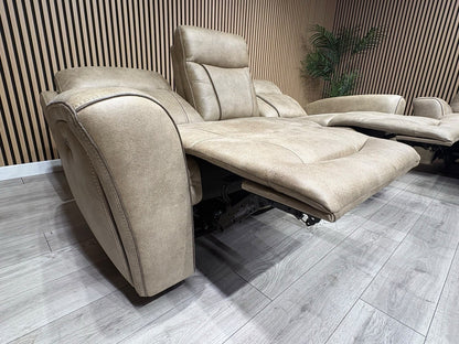DFS 3 Seater + 2 Seater Fabric Power Recliner Sofa Set - RRP £3698
