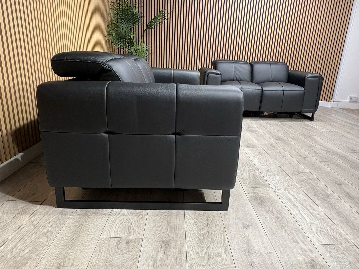 MARELLA 3 Seater + 2 Seater Power Recliner Leather Sofa Set RRP £4399