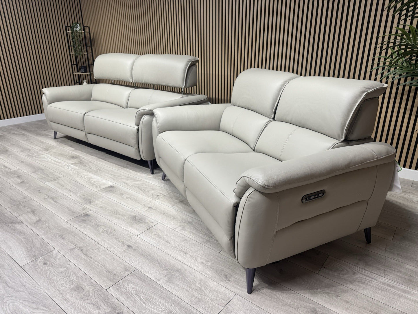 Furniture Village JUDE Style Leather 3 + 2 Seater Power Sofa Set - RRP £4,690