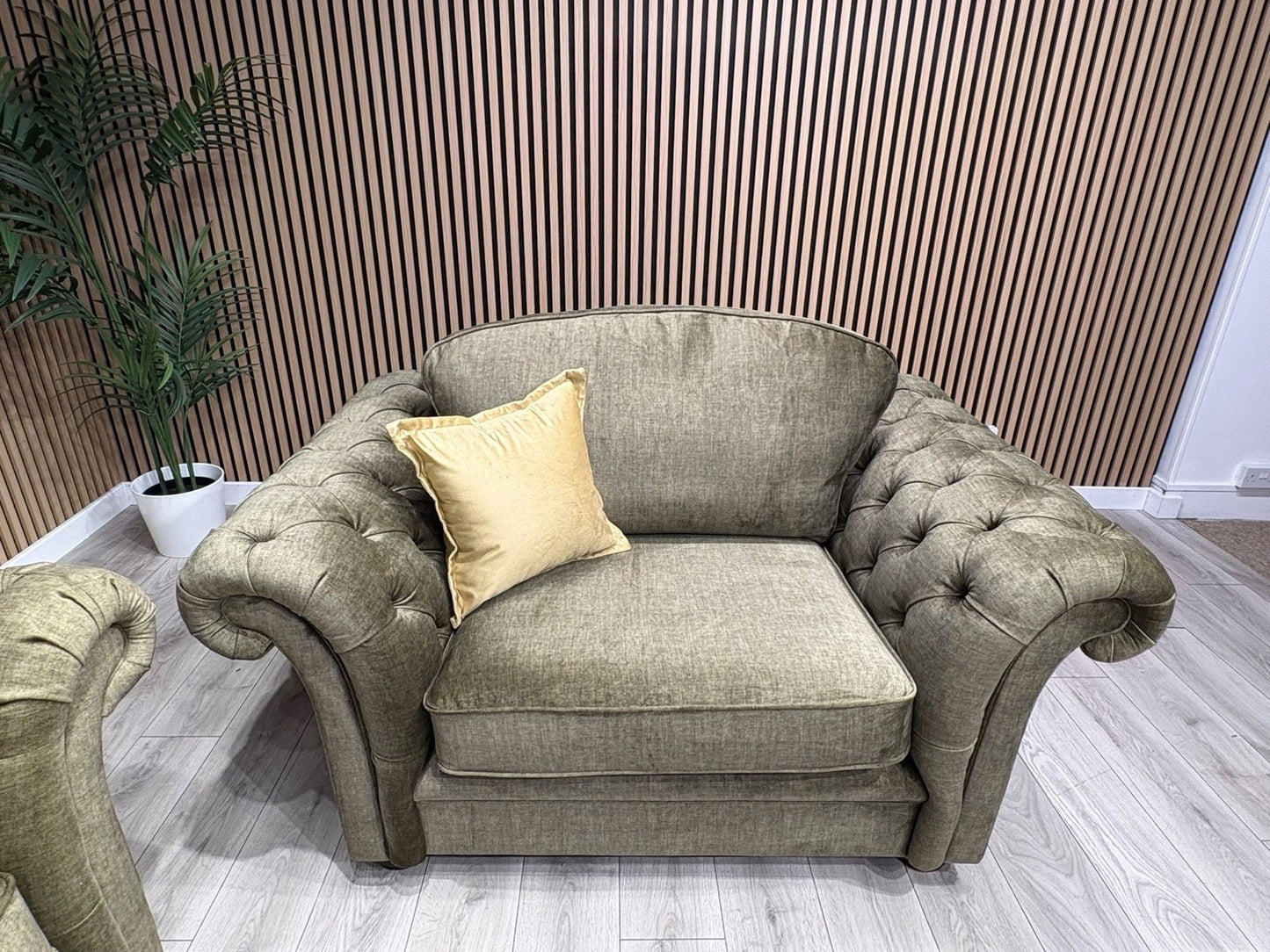 A&J Victoria Fabric 3 Seater Sofa + Love Chair + Footstool Set - RRP £4897