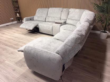SOHO Fabric Modular 2 Corner 2 Console Sofa Set, Power Recliners - RRP £2,995