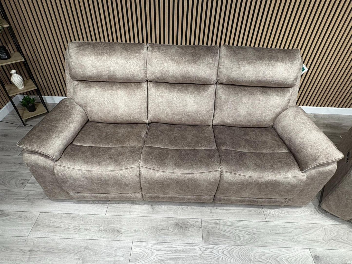 Furniture Village SLOANE Style Fabric 3 + 2 Seater Power Recliner Sofa Set