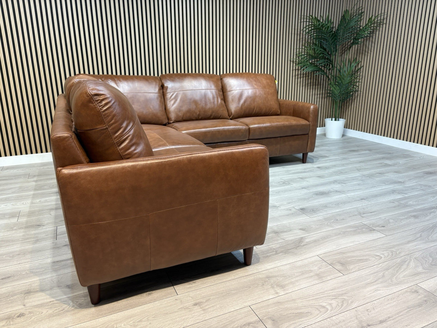 John Lewis BAILEY Style Leather 2 Corner 2 Sofa, Tan - RRP £3,679