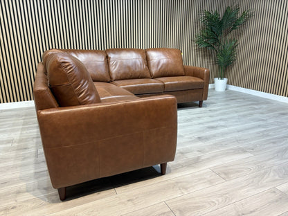 John Lewis BAILEY Style Leather 2 Corner 2 Sofa, Tan - RRP £3,679