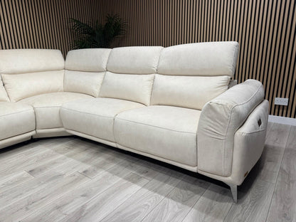 ScS GATTOLINO Fabric Power Recliner Corner Sofa, Manual Head Tilt - RRP £2,999