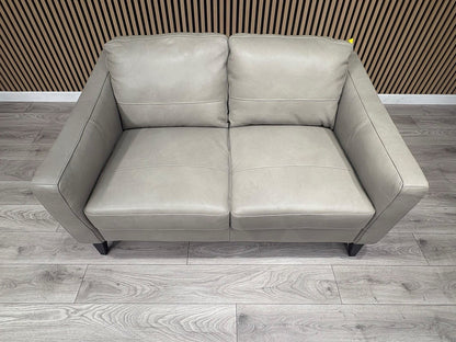 John Lewis BAILEY Style 2 Seater Stone Leather Sofa RRP £1695