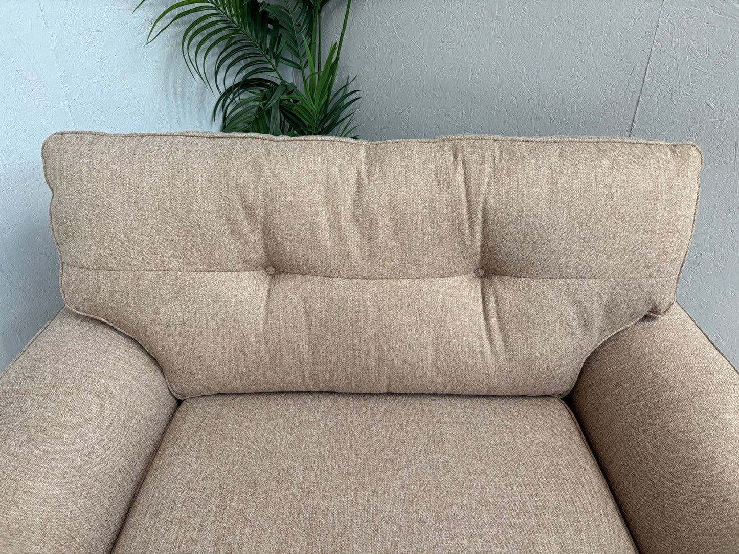 NEXT - Stamford Fabric Button Back Snuggler Armchair, Mid Natural - RRP £899