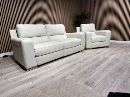 ScS Sisi Italia LUCCA Leather Power Recliner Sofa + Armchair Set - RRP £4298