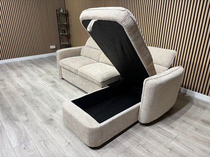 WINDSOR Premium Fabric LHF or RHF Chaise Sofa Bed with Storage - RRP £1399