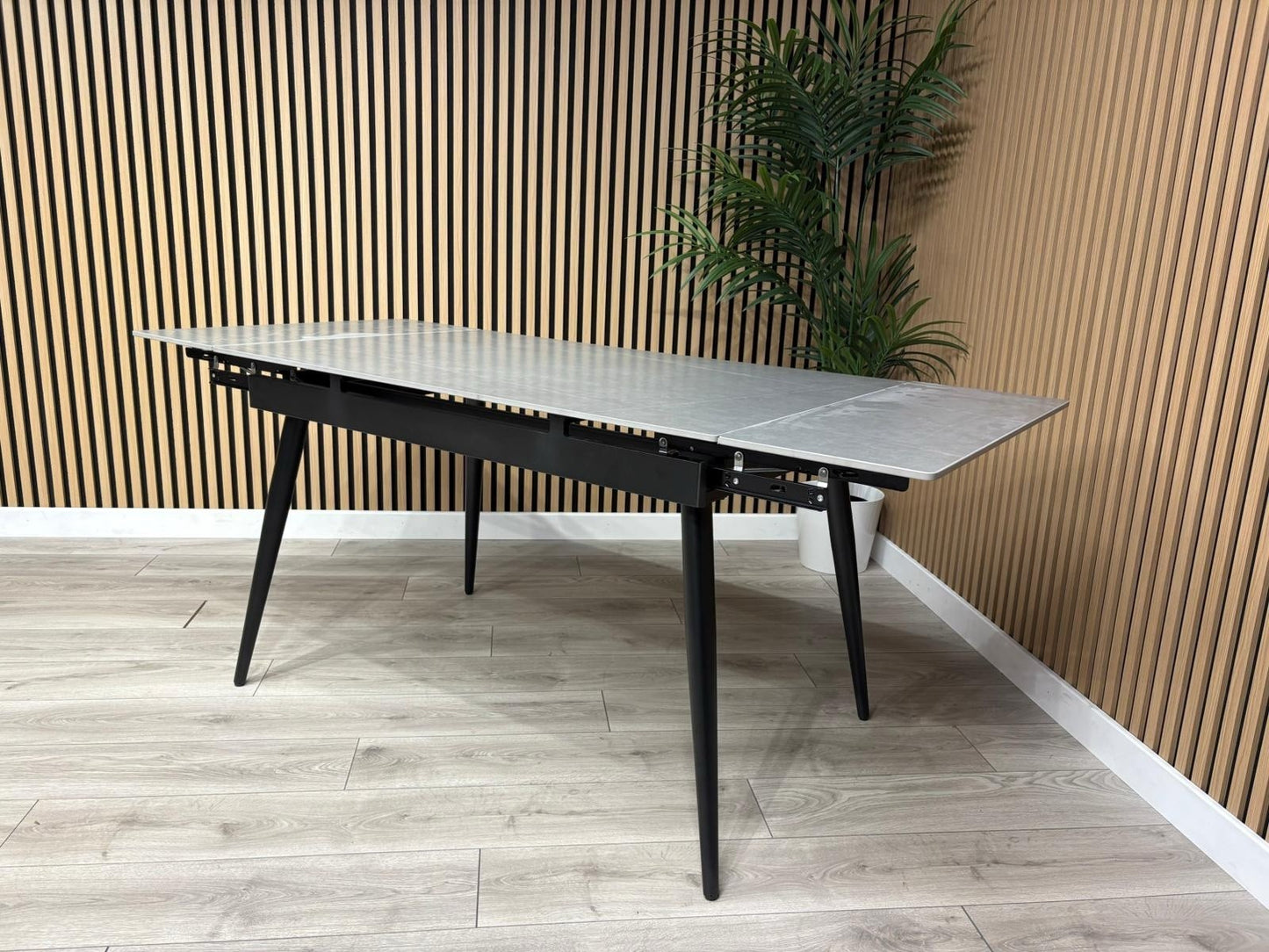 NEXT Sample - Verona Slate Effect Extendable Dining Table  - RRP £599