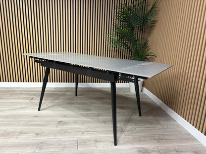 NEXT Sample - Verona Slate Effect Extendable Dining Table  - RRP £599