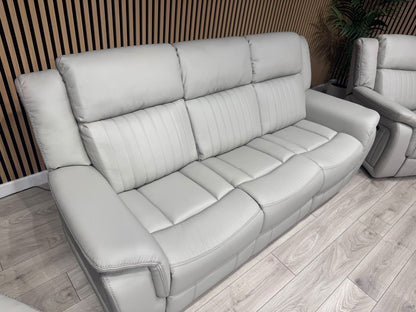 DOMINO Leather 3 Seater Sofa + 2 x Armchairs Set, Power Recliners - RRP £3,495