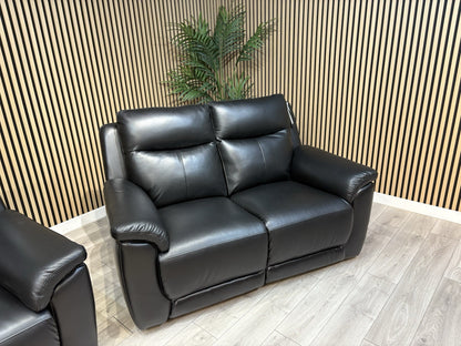 NAVONA 3 Seater + 2 Seater Leather Sofa Set, Power Recliners - RRP £3,498