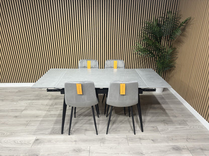 NEXT Sample - VERONA Marble Effect Extending Dining Table + 4 x Chairs RRP £1799