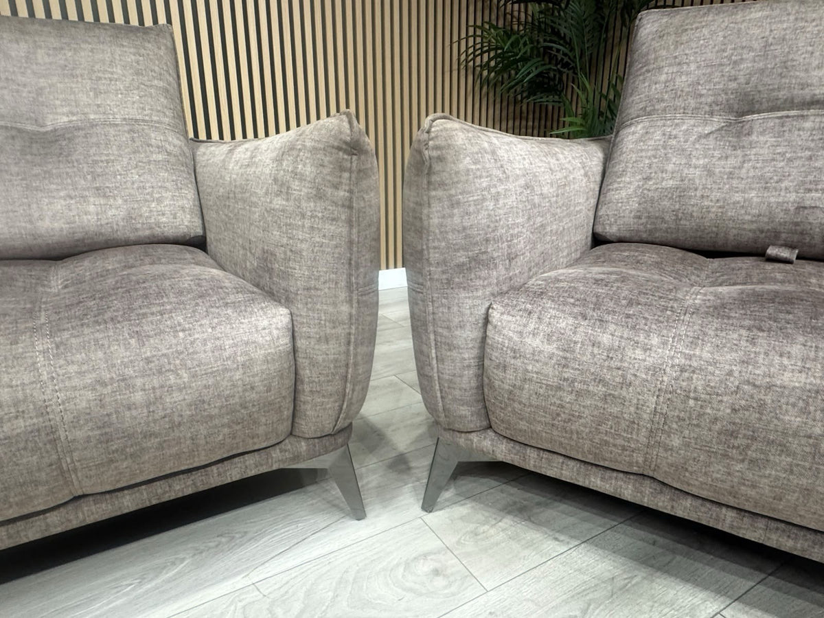 SCS Ostellato Fabric 3 Seater Sofa + Armchair, Adjustable Back Rests - RRP £2098