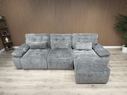Dallas Electric Power Chaise Grey 3 Seater Sofa Bed - RRP £2500