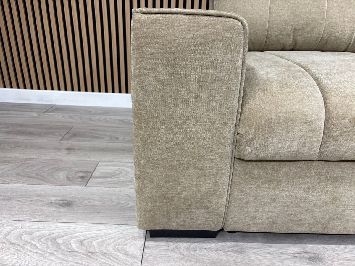 MONACO Premium Fabric RHF or LHF Chaise Sofa Bed with Storage - RRP £1549