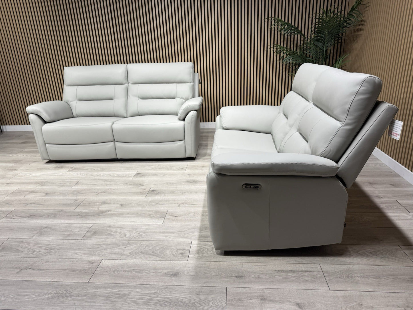 TREND Leather 3 + 2 Seater Power Sofa Set - RRP £4595