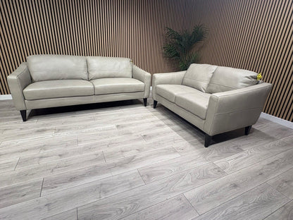 John Lewis BAILEY Style 3 Seater + 2 Seater Leather Sofa Set RRP £3978