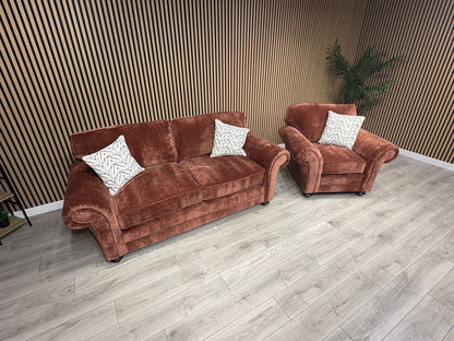 New BLENHEIM Fabric 3 Seater + Armchair - RRP £2790