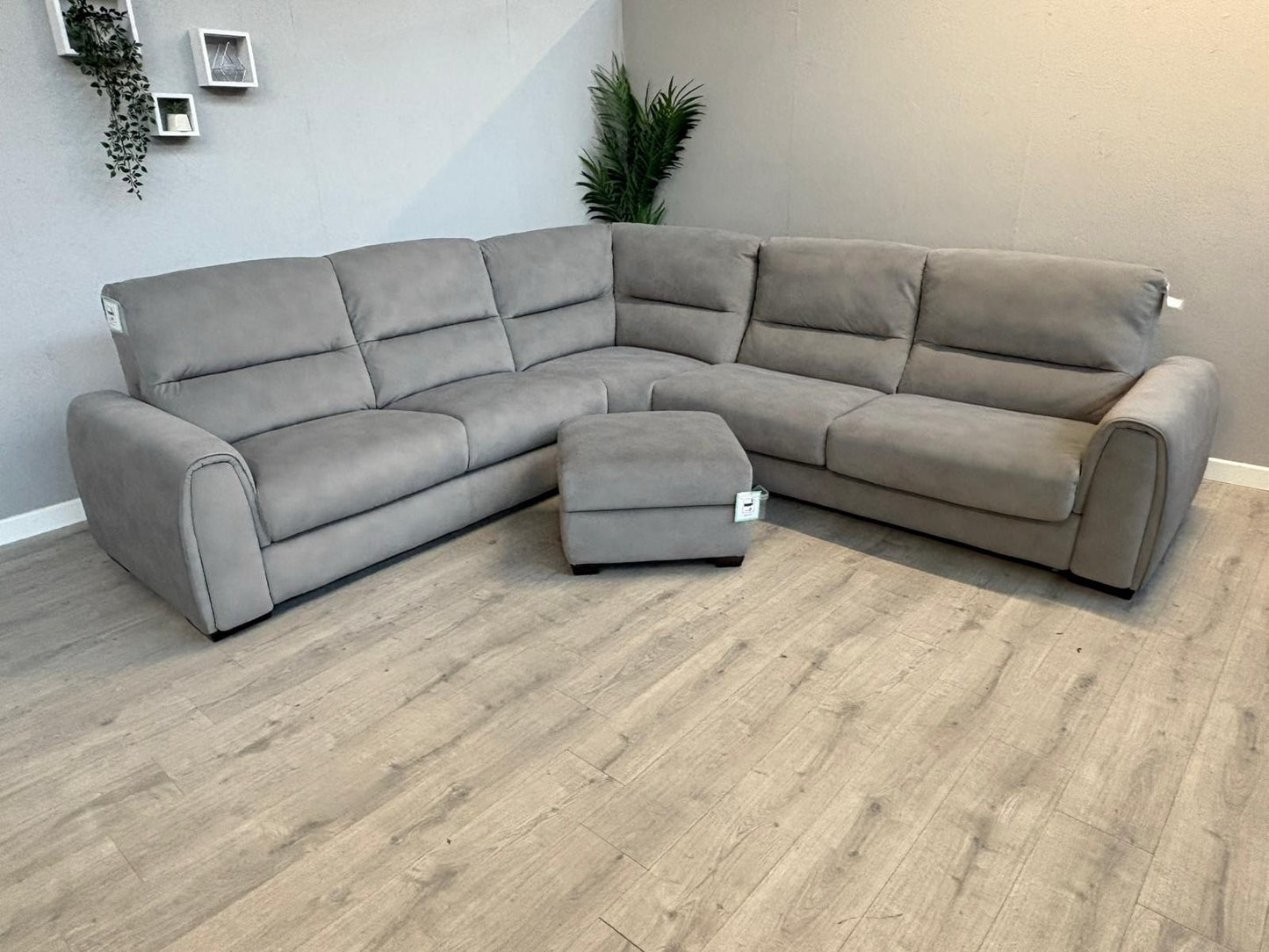 Furniture Village FLEX Fabric Large RHF Corner Sofa Bed + Footstool - RRP £3,390