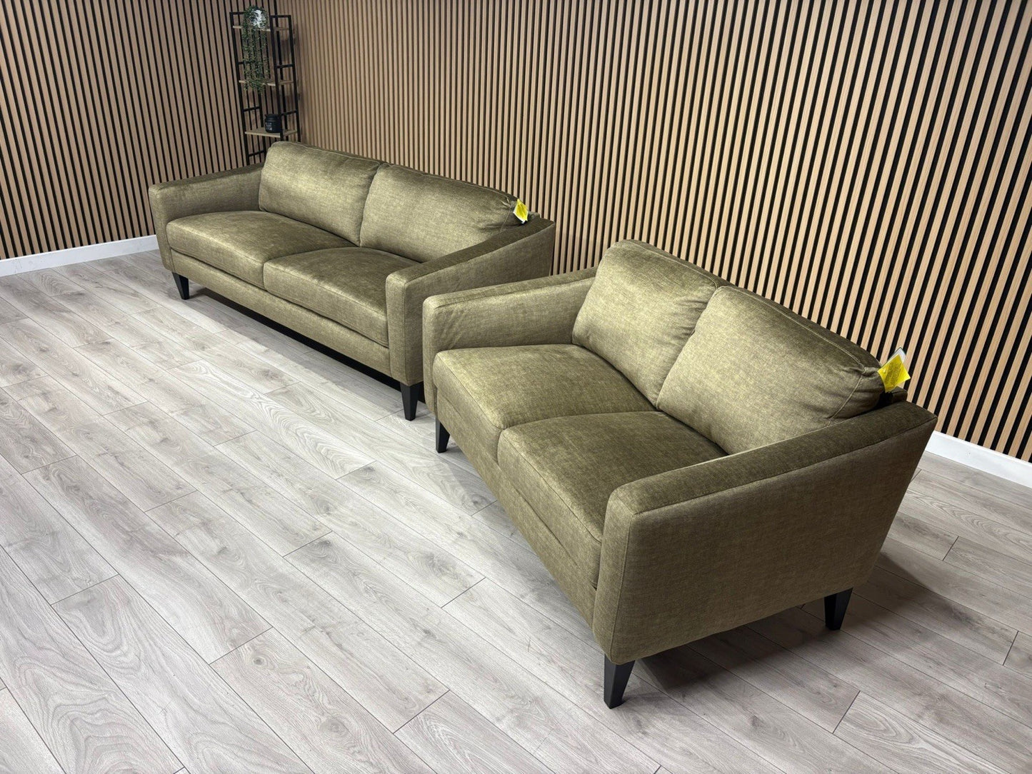 John Lewis BAILEY Style Fabric 3 Seater + 2 Seater Sofa Set, Olive - RRP £2,978