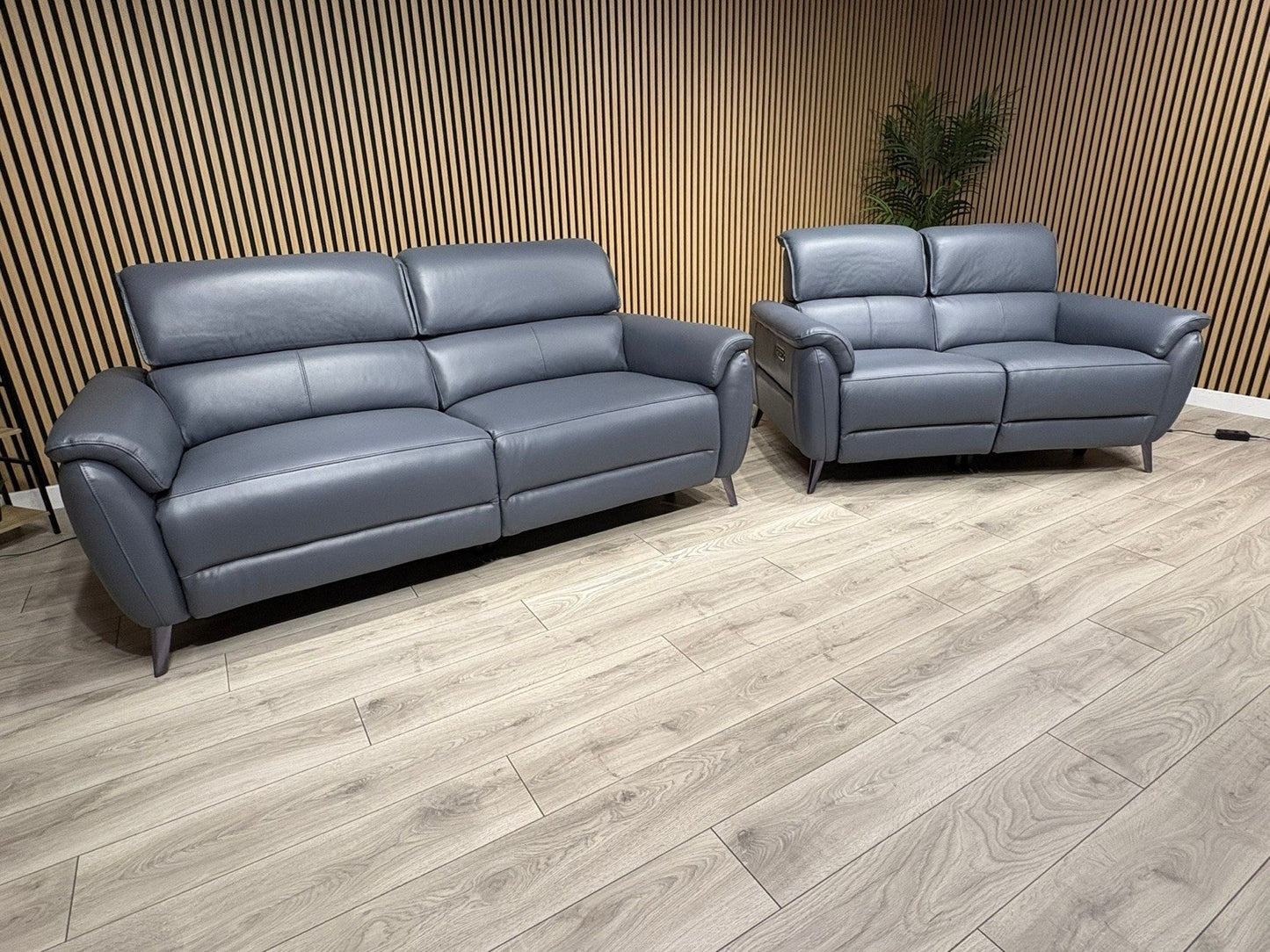 Furniture Village JUDE Style Leather 3 + 2 Seater Power Sofa Set - RRP £4,690