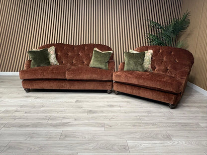Alexander & James 3 Seater Button Back Sofa + Love Chair, RRP: £2895