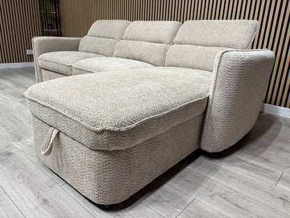 WINDSOR Premium Fabric LHF or RHF Chaise Sofa Bed with Storage - RRP £1399