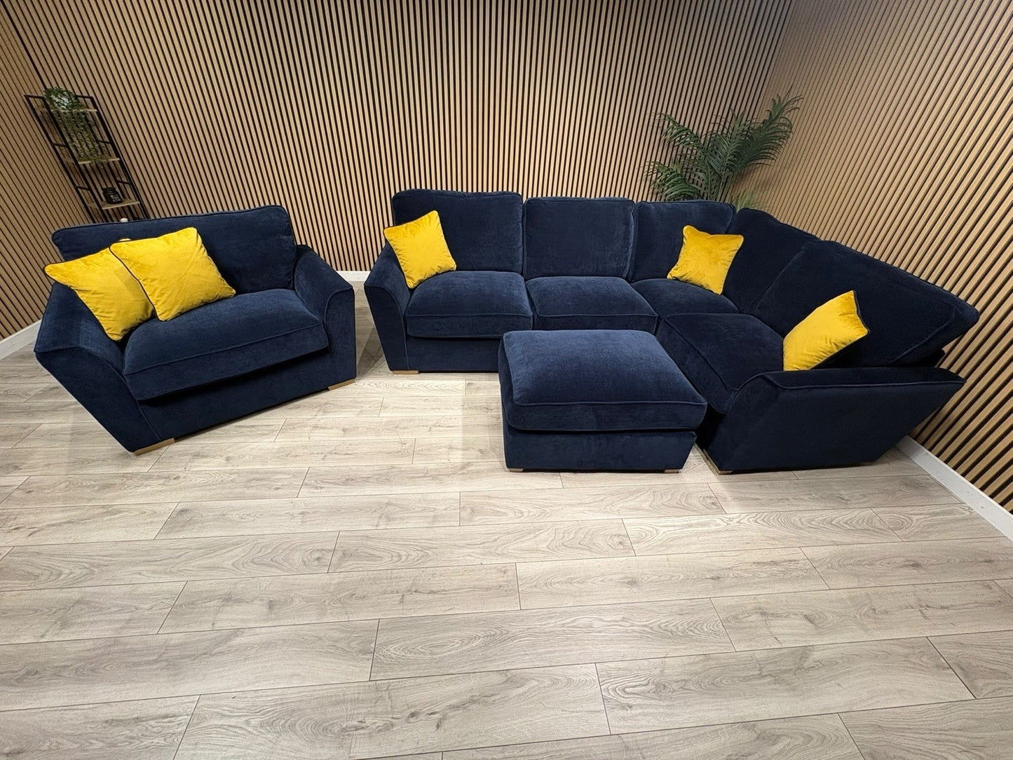 Furniture Village New Legend Corner + Footstool + Love Chair Set