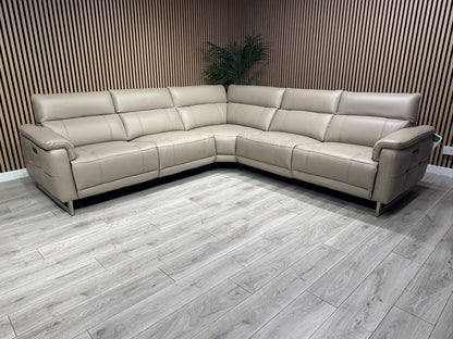 Furniture Village MOET Large Leather Power Recliner Corner Sofa - RRP £4,495