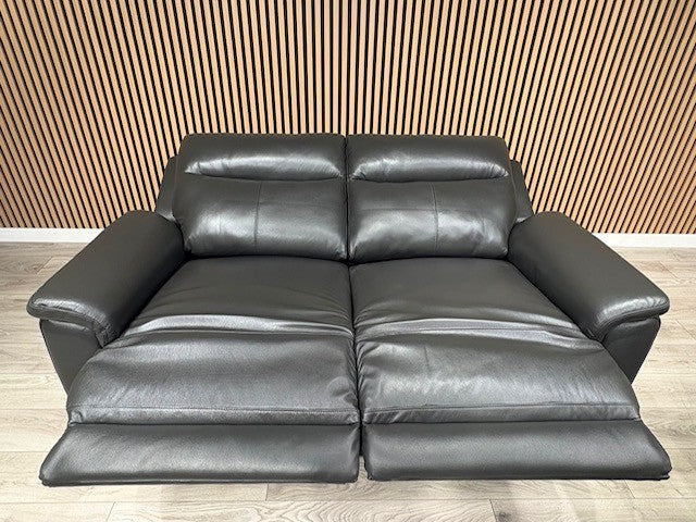 NAVONA 3 Seater + 2 Seater Leather Sofa Set, Power Recliners - RRP £3,498