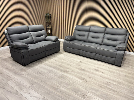 DFS Eiger Style Fabric 3+2 Seater Power Sofa Set RRP £2788