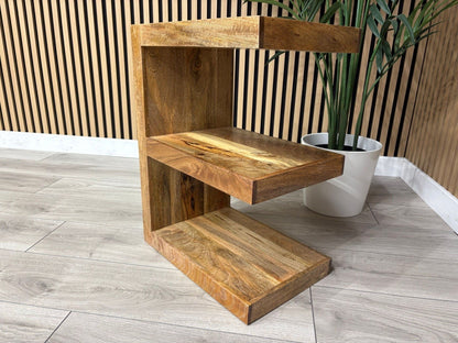 NEXT Sample - Cuba Mango Wood E Shape Shelving Unit - RRP: £459