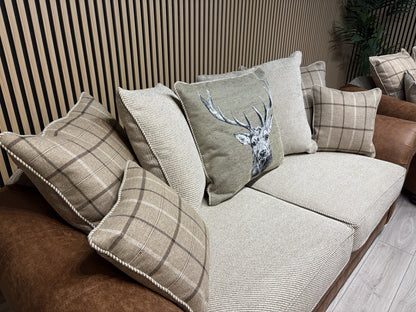 DARWIN Fabric Scatter Back 3 Seater + 2 Seater Sofa Set - RRP £2,598