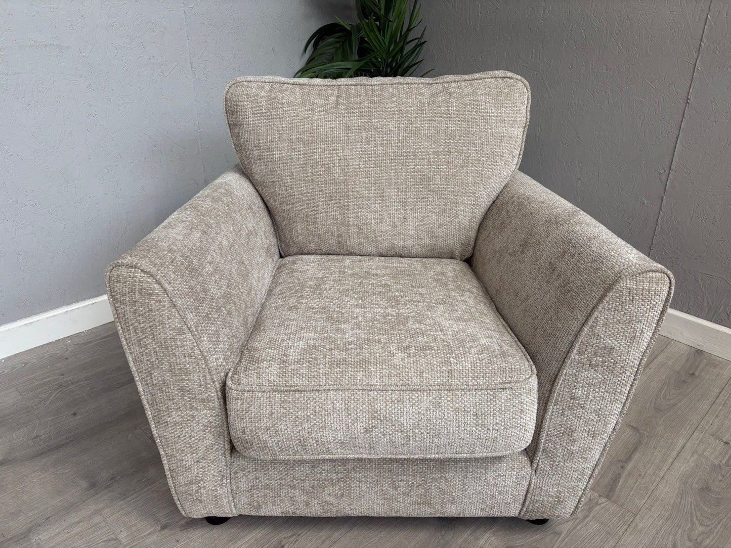 Furniture Village TABITHA Fabric Chair Armchair, Stone - RRP £995
