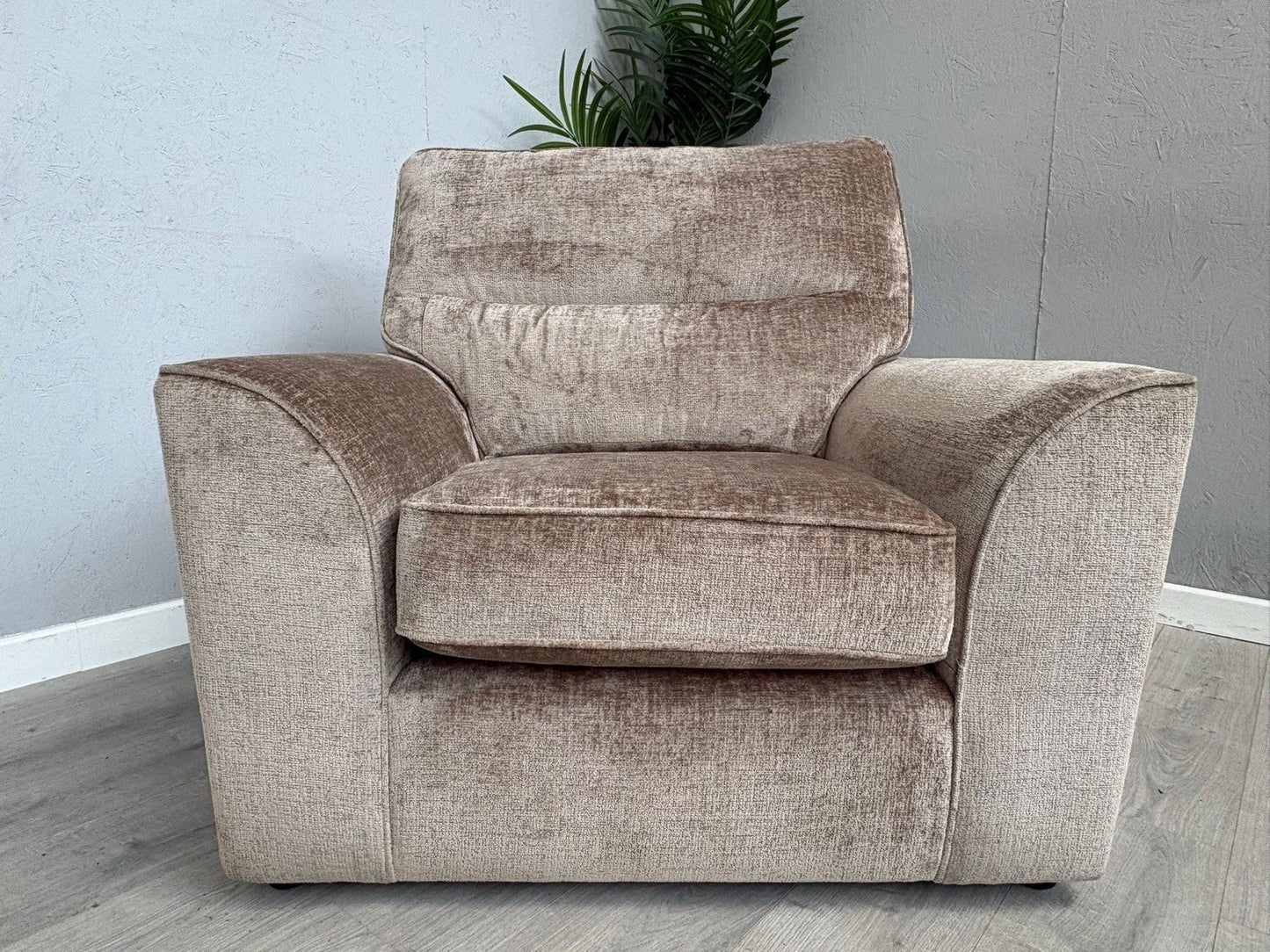 NEXT - Stamford Fabric Armchair, Plush Chenille Mid Natural - RRP £750